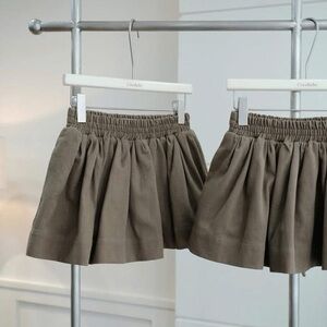 Chic Olive Green Women's Soft Jean Skirt